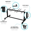 image:imageFlash Furniture Hawkins Heavy Duty Folding Table and Chairs Mobile CartLocking Wheels Outdoor Cover 42 Folding Chairs and 12 Tables Capacity Black
