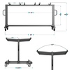 image:imageFlash Furniture Hawkins Heavy Duty Folding Table and Chairs Mobile CartLocking Wheels Outdoor Cover 42 Folding Chairs and 12 Tables Capacity Black