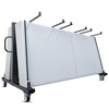 image:imageFlash Furniture Hawkins Heavy Duty Folding Table and Chairs Mobile CartLocking Wheels Outdoor Cover 42 Folding Chairs and 12 Tables Capacity Black