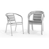 image:imageFlash Furniture Heavy Duty Commercial Aluminum IndoorOutdoor Restaurant Stack Chair with Triple Slat Back4 Pack