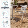 image:imageFlash Furniture Heavy Duty Commercial Aluminum IndoorOutdoor Restaurant Stack Chair with Triple Slat Back4 Pack