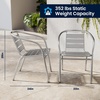 image:imageFlash Furniture Heavy Duty Commercial Aluminum IndoorOutdoor Restaurant Stack Chair with Triple Slat Back4 Pack