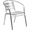 image:imageFlash Furniture Heavy Duty Commercial Aluminum IndoorOutdoor Restaurant Stack Chair with Triple Slat Back4 Pack