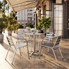image:imageFlash Furniture Heavy Duty Commercial Aluminum IndoorOutdoor Restaurant Stack Chair with Triple Slat Back4 Pack