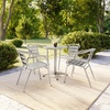 image:imageFlash Furniture Heavy Duty Commercial Aluminum IndoorOutdoor Restaurant Stack Chair with Triple Slat Back4 Pack