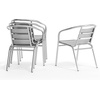 image:imageFlash Furniture Heavy Duty Commercial Aluminum IndoorOutdoor Restaurant Stack Chair with Triple Slat Back4 Pack