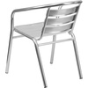 image:imageFlash Furniture Heavy Duty Commercial Aluminum IndoorOutdoor Restaurant Stack Chair with Triple Slat BackSet of 1