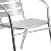 image:imageFlash Furniture Heavy Duty Commercial Aluminum IndoorOutdoor Restaurant Stack Chair with Triple Slat BackSet of 1