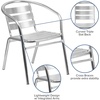 image:imageFlash Furniture Heavy Duty Commercial Aluminum IndoorOutdoor Restaurant Stack Chair with Triple Slat BackSet of 1