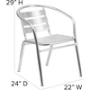 image:imageFlash Furniture Heavy Duty Commercial Aluminum IndoorOutdoor Restaurant Stack Chair with Triple Slat BackSet of 1