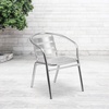 image:imageFlash Furniture Heavy Duty Commercial Aluminum IndoorOutdoor Restaurant Stack Chair with Triple Slat BackSet of 1