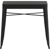 image:imageFlash Furniture Helvey Commercial 5 Piece Table and Chairs Set  4 Black Metal Chairs with Poly Resin Seats  Black 315 Square Table with Poly Resin TopContemporary