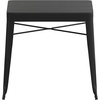 image:imageFlash Furniture Helvey Commercial 5 Piece Table and Chairs Set  4 Black Metal Chairs with Poly Resin Seats  Black 315 Square Table with Poly Resin TopContemporary