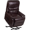 image:imageFlash Furniture Hercules  Cognac LeatherSoft Power Lift Recliner for ElderlyBrown Leathersoft
