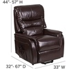 image:imageFlash Furniture Hercules  Cognac LeatherSoft Power Lift Recliner for ElderlyBrown Leathersoft