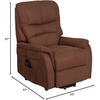 image:imageFlash Furniture Hercules  Cognac LeatherSoft Power Lift Recliner for ElderlyBrown Microfiber