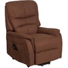 image:imageFlash Furniture Hercules  Cognac LeatherSoft Power Lift Recliner for ElderlyBrown Microfiber