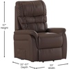 image:imageFlash Furniture Hercules  Cognac LeatherSoft Power Lift Recliner for ElderlyCognac Leathersoft