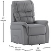 image:imageFlash Furniture Hercules  Cognac LeatherSoft Power Lift Recliner for ElderlyGray Leathersoft