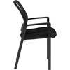 image:imageFlash Furniture Hercules Commercial Stacking Side Chair for Lobby or Reception Use with Breathable Mesh Backrest and Powder Coated Steel Frame with Armrests in Black