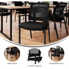 image:imageFlash Furniture Hercules Commercial Stacking Side Chair for Lobby or Reception Use with Breathable Mesh Backrest and Powder Coated Steel Frame with Armrests in Black