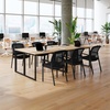 image:imageFlash Furniture Hercules Commercial Stacking Side Chair for Lobby or Reception Use with Breathable Mesh Backrest and Powder Coated Steel Frame with Armrests in Black