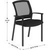 image:imageFlash Furniture Hercules Commercial Stacking Side Chair for Lobby or Reception Use with Breathable Mesh Backrest and Powder Coated Steel Frame with Armrests in Black