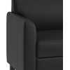 image:imageFlash Furniture Hercules Diplomat Series LeatherSoft Upholstered Side Reception Chair Lobby Chair with Cushions and Flared Arms BlackBlack