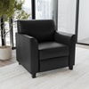image:imageFlash Furniture Hercules Diplomat Series LeatherSoft Upholstered Side Reception Chair Lobby Chair with Cushions and Flared Arms BlackBlack