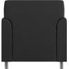 image:imageFlash Furniture Hercules Diplomat Series LeatherSoft Upholstered Side Reception Chair Lobby Chair with Cushions and Flared Arms BlackBlackChrome Legs