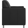 image:imageFlash Furniture Hercules Diplomat Series LeatherSoft Upholstered Side Reception Chair Lobby Chair with Cushions and Flared Arms BlackBlackChrome Legs