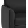 image:imageFlash Furniture Hercules Diplomat Series LeatherSoft Upholstered Side Reception Chair Lobby Chair with Cushions and Flared Arms BlackBlackChrome Legs