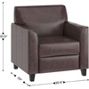 image:imageFlash Furniture Hercules Diplomat Series LeatherSoft Upholstered Side Reception Chair Lobby Chair with Cushions and Flared Arms BlackBrown