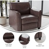 image:imageFlash Furniture Hercules Diplomat Series LeatherSoft Upholstered Side Reception Chair Lobby Chair with Cushions and Flared Arms BlackBrown