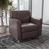 image:imageFlash Furniture Hercules Diplomat Series LeatherSoft Upholstered Side Reception Chair Lobby Chair with Cushions and Flared Arms BlackBrownChrome Legs
