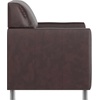 image:imageFlash Furniture Hercules Diplomat Series LeatherSoft Upholstered Side Reception Chair Lobby Chair with Cushions and Flared Arms BlackBrownChrome Legs