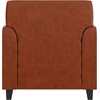 image:imageFlash Furniture Hercules Diplomat Series LeatherSoft Upholstered Side Reception Chair Lobby Chair with Cushions and Flared Arms BlackCognac