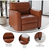 image:imageFlash Furniture Hercules Diplomat Series LeatherSoft Upholstered Side Reception Chair Lobby Chair with Cushions and Flared Arms BlackCognac