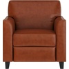 image:imageFlash Furniture Hercules Diplomat Series LeatherSoft Upholstered Side Reception Chair Lobby Chair with Cushions and Flared Arms BlackCognac