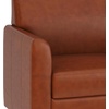 image:imageFlash Furniture Hercules Diplomat Series LeatherSoft Upholstered Side Reception Chair Lobby Chair with Cushions and Flared Arms BlackCognacChrome Legs