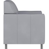 image:imageFlash Furniture Hercules Diplomat Series LeatherSoft Upholstered Side Reception Chair Lobby Chair with Cushions and Flared Arms BlackGrayChrome Legs