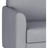 image:imageFlash Furniture Hercules Diplomat Series LeatherSoft Upholstered Side Reception Chair Lobby Chair with Cushions and Flared Arms BlackGrayChrome Legs