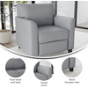 image:imageFlash Furniture Hercules Diplomat Series LeatherSoft Upholstered Side Reception Chair Lobby Chair with Cushions and Flared Arms BlackGrey