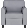 image:imageFlash Furniture Hercules Diplomat Series LeatherSoft Upholstered Side Reception Chair Lobby Chair with Cushions and Flared Arms BlackGrey