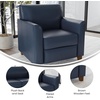 image:imageFlash Furniture Hercules Diplomat Series LeatherSoft Upholstered Side Reception Chair Lobby Chair with Cushions and Flared Arms BlackNavy