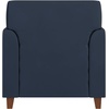 image:imageFlash Furniture Hercules Diplomat Series LeatherSoft Upholstered Side Reception Chair Lobby Chair with Cushions and Flared Arms BlackNavy