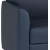 image:imageFlash Furniture Hercules Diplomat Series LeatherSoft Upholstered Side Reception Chair Lobby Chair with Cushions and Flared Arms BlackNavyChrome Legs