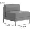 image:imageFlash Furniture Hercules Imagination Series Contemporary Gray Leathersoft Middle ChairGrey