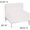image:imageFlash Furniture Hercules Imagination Series Contemporary Gray Leathersoft Middle ChairMelrose White