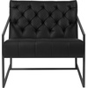 image:imageFlash Furniture Hercules Madison Series Bomber Jacket LeatherSoft Tufted Lounge Chair Tufted Retro Accent Chair for Living Room or Office BrownBlackBlack